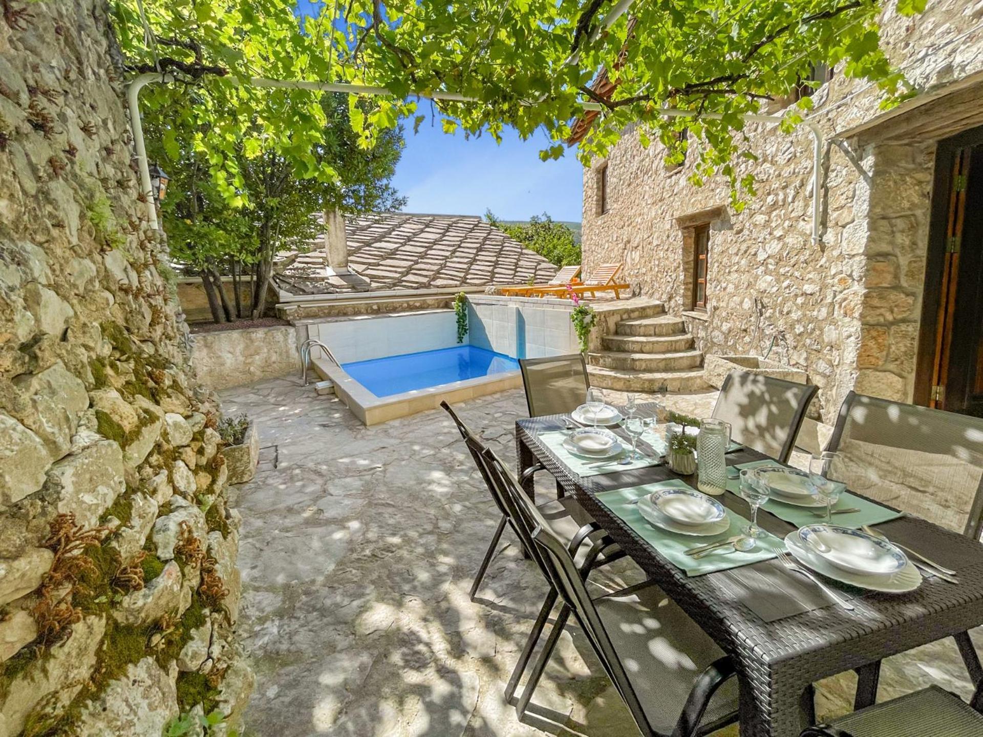 Villa Historic Pocitelj With Pool And Incredible Views On The River And Landmarks Luaran gambar